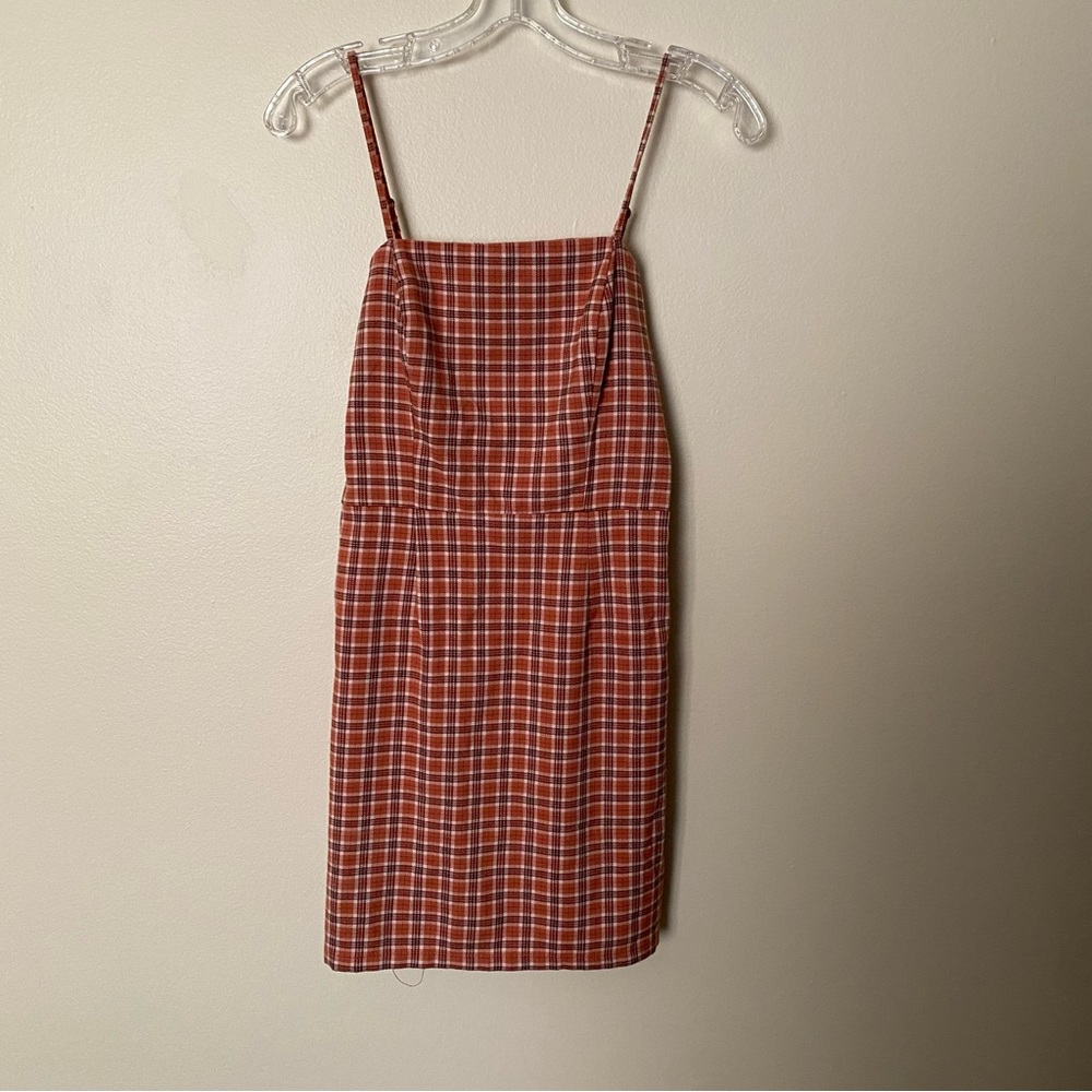 NWOT Aeropostale S orange plaid dress autumn fall